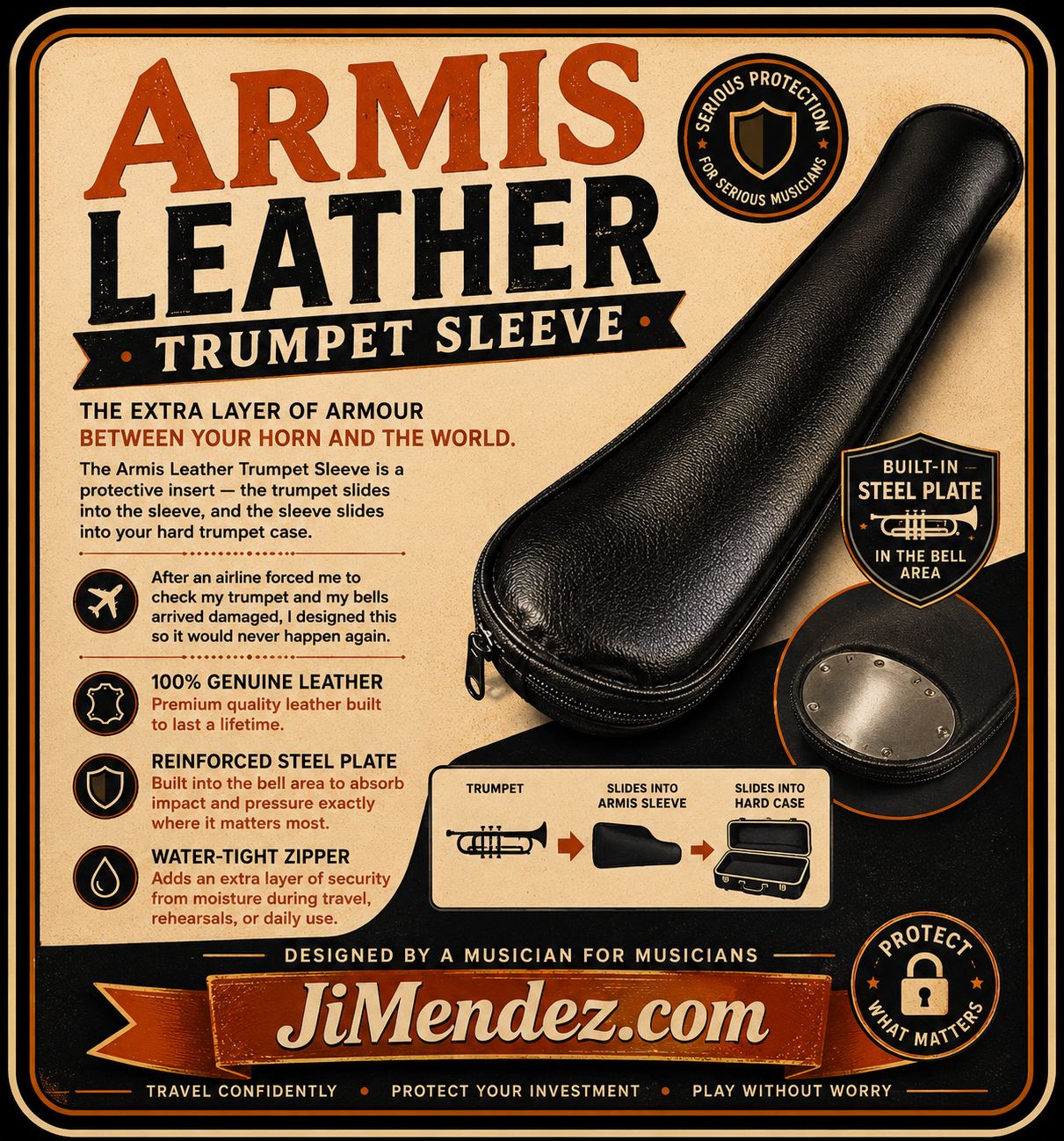 Armis Leather Trumpet Sleeve