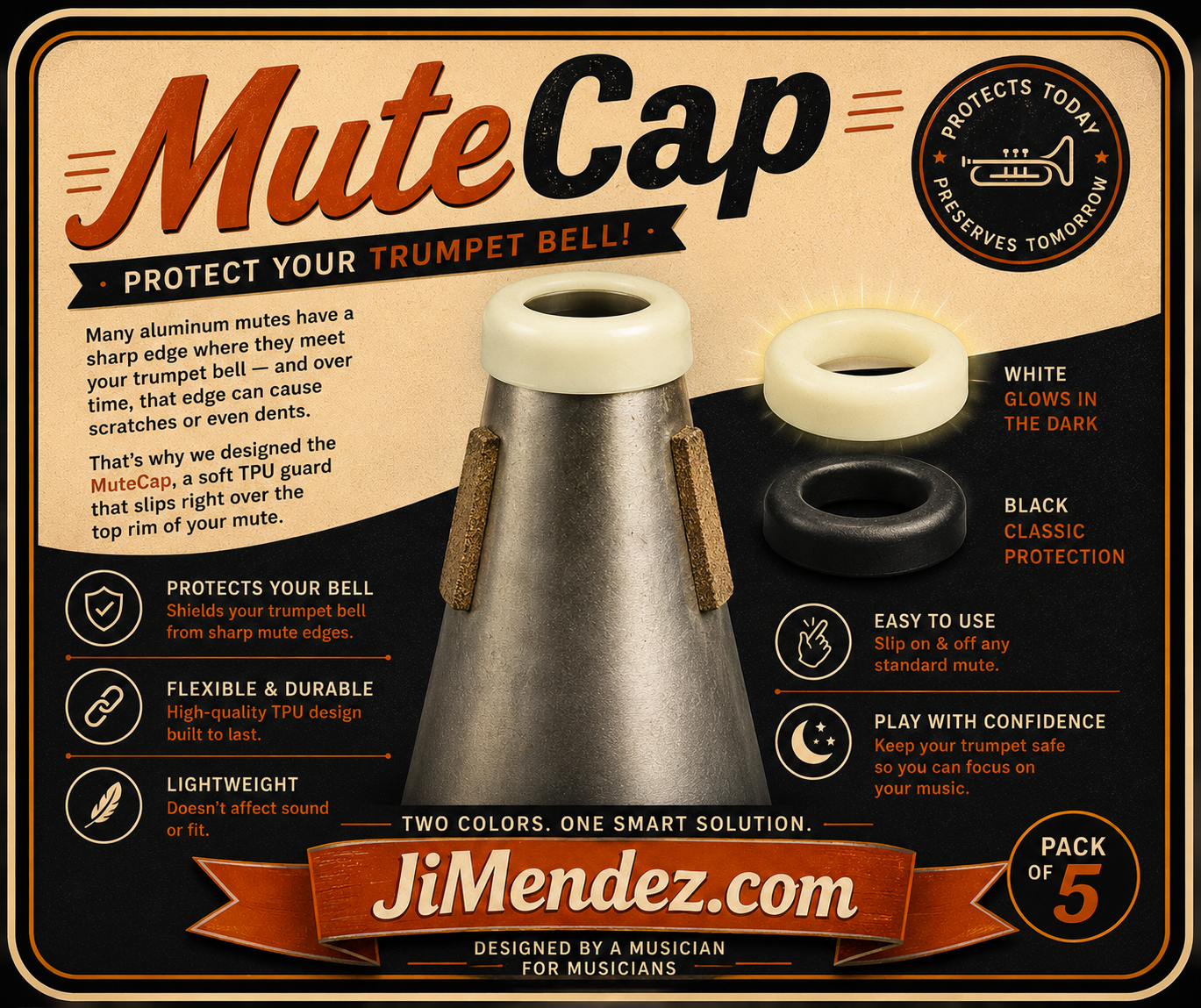 MuteCap (pack of 5 caps)