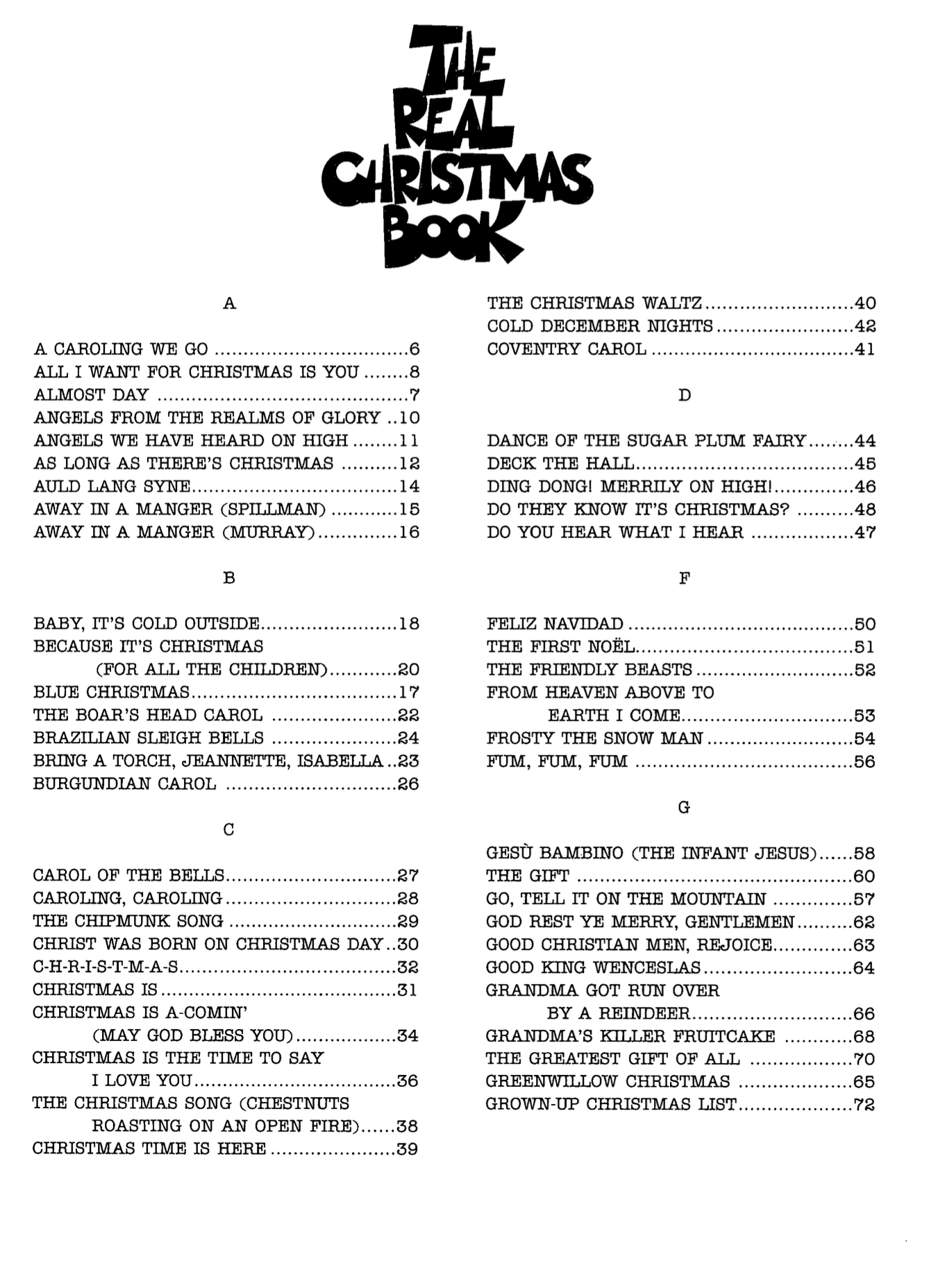 The Real Christmas Book in C view 3