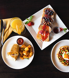 Santa Fe Wilmington and Newark Brunch Dishes and Mimosa