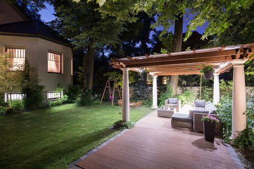 Beautifully lit patio