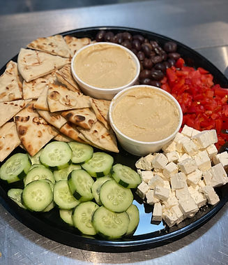 Appetites on Main Hummus, Veggies and Pita Catering Tray