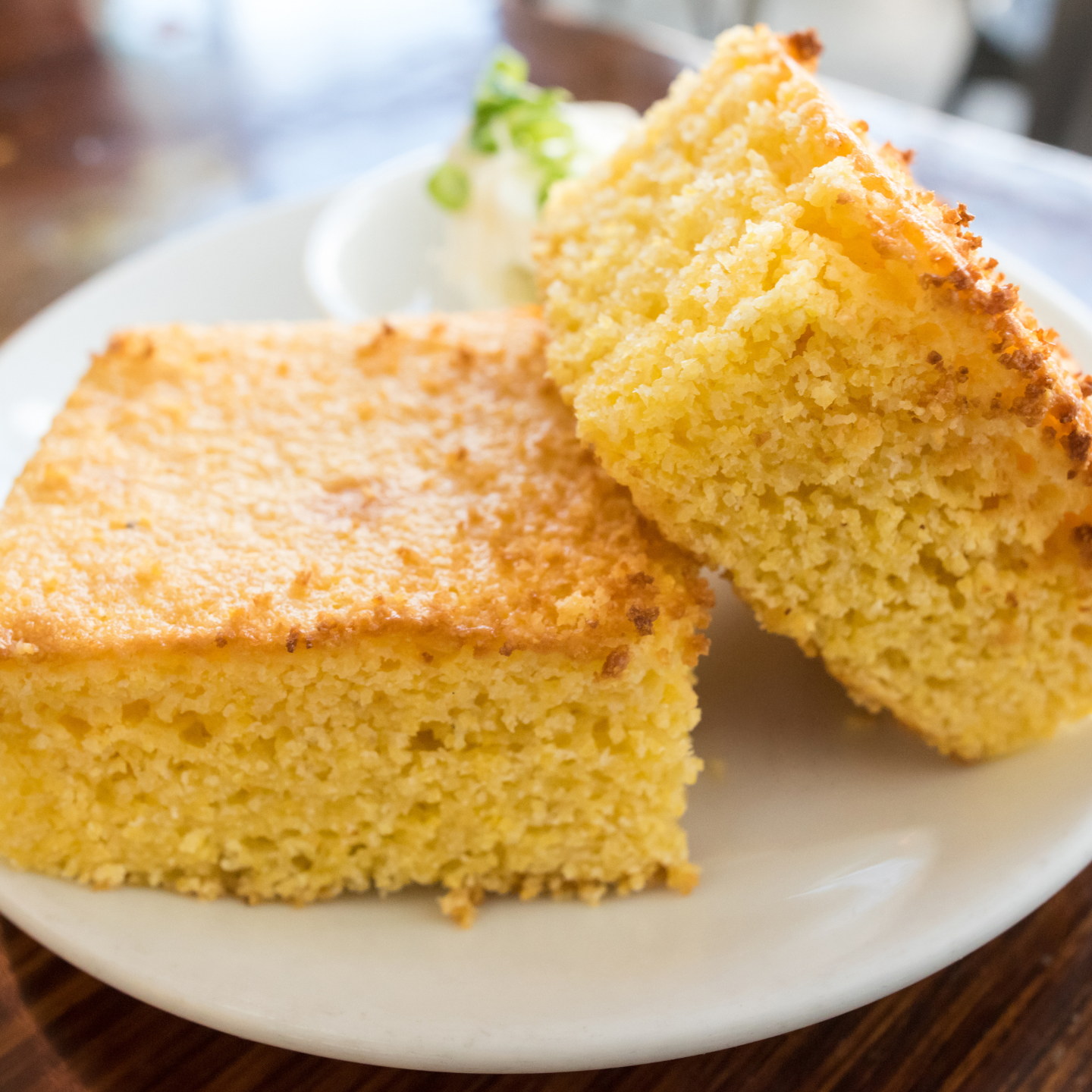 Homemade Cornbread served with Honey Butter