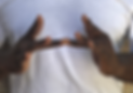Person in gray shirt with middle fingers together