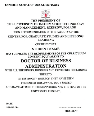 SAMPLE OF DBA CERTSFICATE