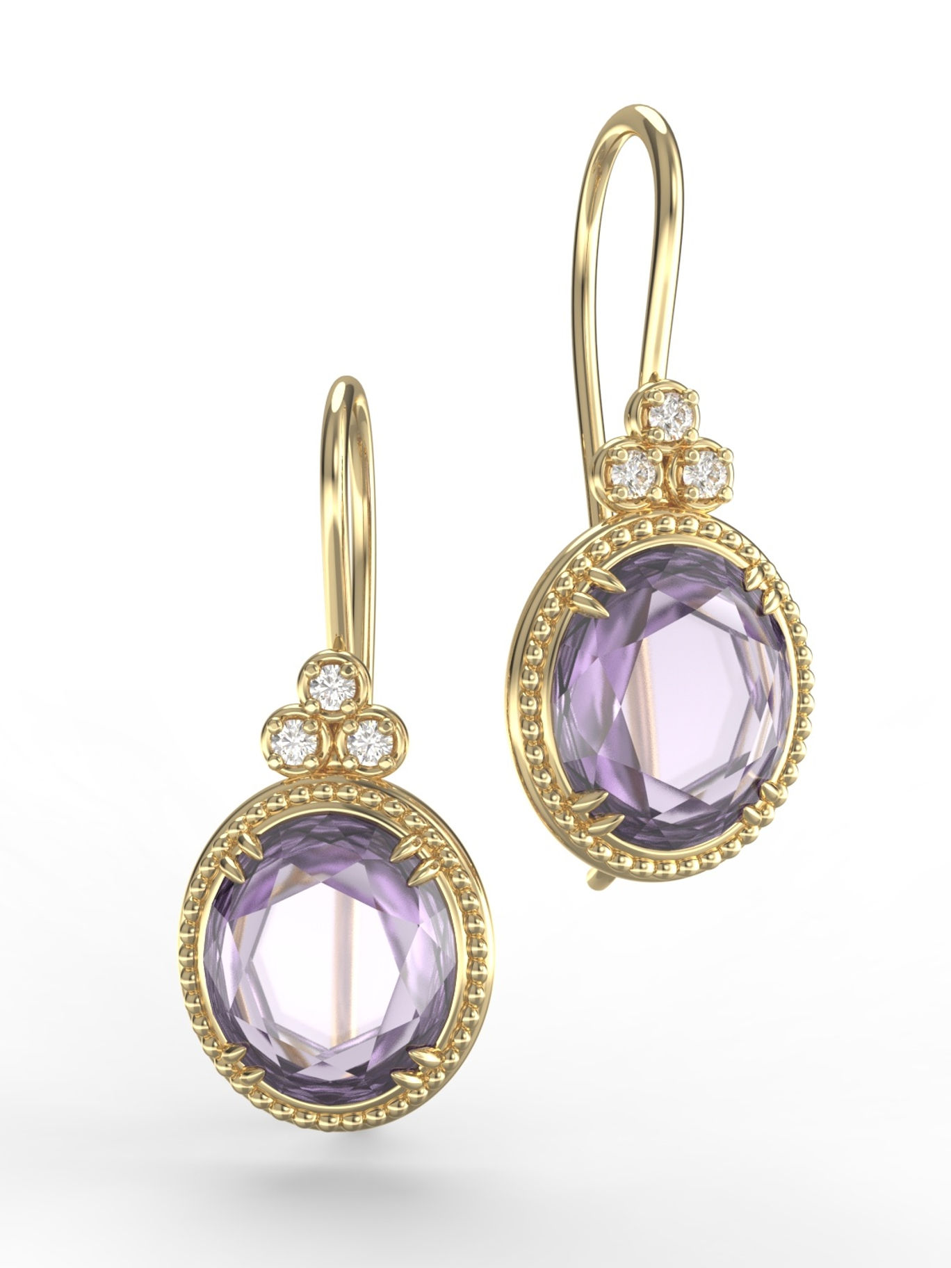 עגילי אבני חן