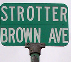 Picture of Strotter Brown Ave. Street sign.