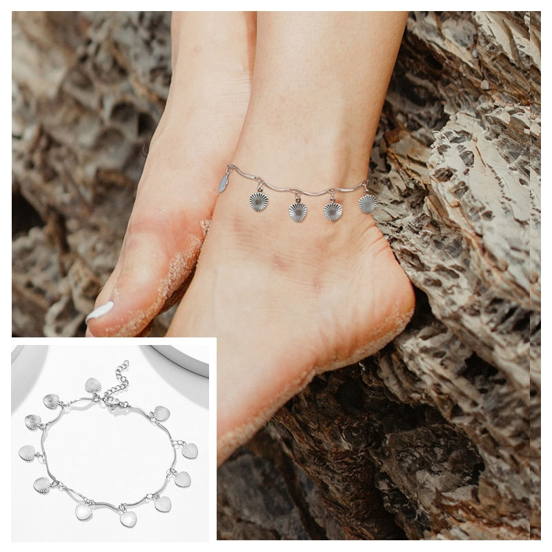 Thumbnail: Snake Chain Anklet for Women Girls Adjustable Summer Beach Chain Anklet Bracelet