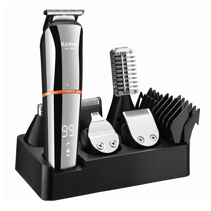 KEMEI Electric Hair Clipper LED Display for Men Professional HCutting Beard