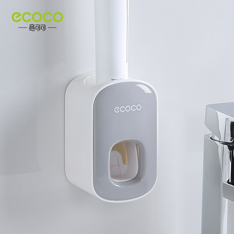 Thumbnail: ECOCO Automatic Toothpaste Dispenser Wall Mount Bathroom Bathroom Accessories W
