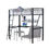 Thumbnail:  Senon Loft Bed & Desk in Silver & Black 37275