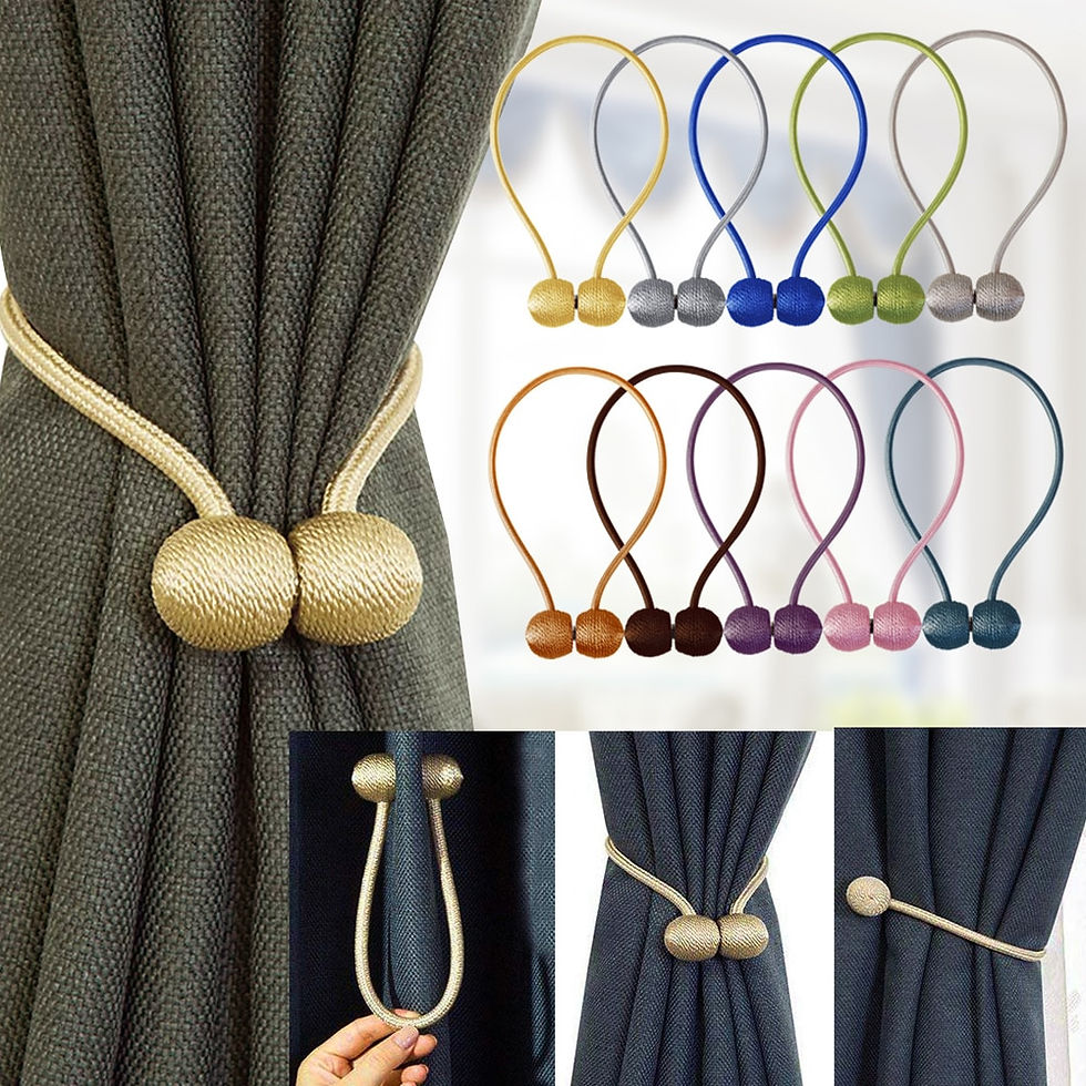 Thumbnail: BELAVENIR 1Pc Magnetic Curtain Tieback High Quality Holder Hook Buckle Cli