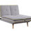 Thumbnail:  Savilla Adjustable Sofa, Gray Linen  Oak Finish 57164