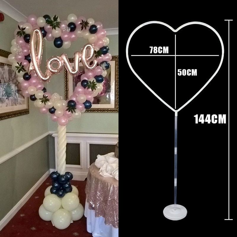 Thumbnail: 1set Heart Shape Balloon Stand Circle Holder Column Balloons Arch 