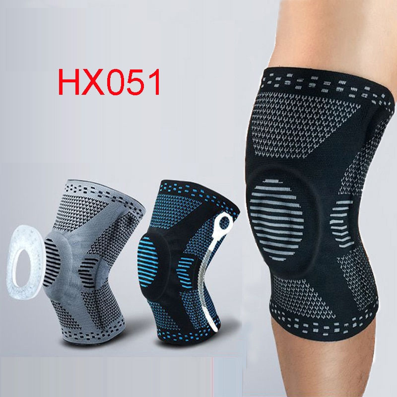 Thumbnail: 2021 Knee Patella Protector Brace Silicone Spring Knee Pad Basketball Running Co
