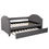 Thumbnail: Full size Upholstered Daybed with Twin Size Trundle, Wood Slat Support, Gray