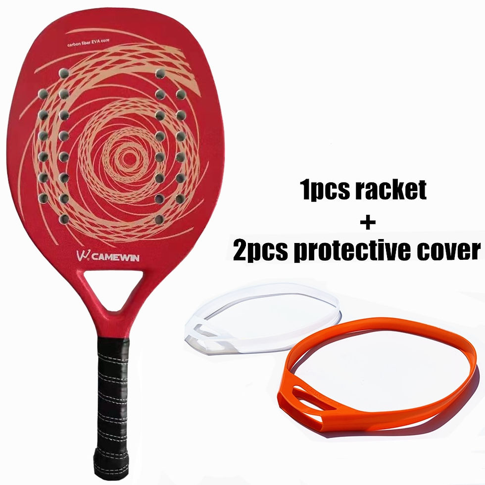 Thumbnail: Carbon fiber beach rackets can be paired with racket protectors Tennis desig