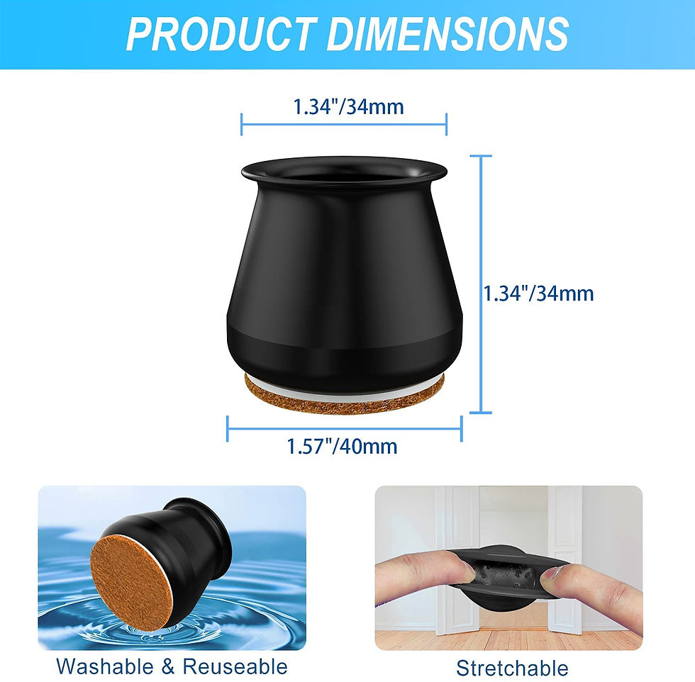 Thumbnail: 32Pcs Silicon Chair Leg Covers Felt Bottom Soft Silicone Furniture Foot Prot