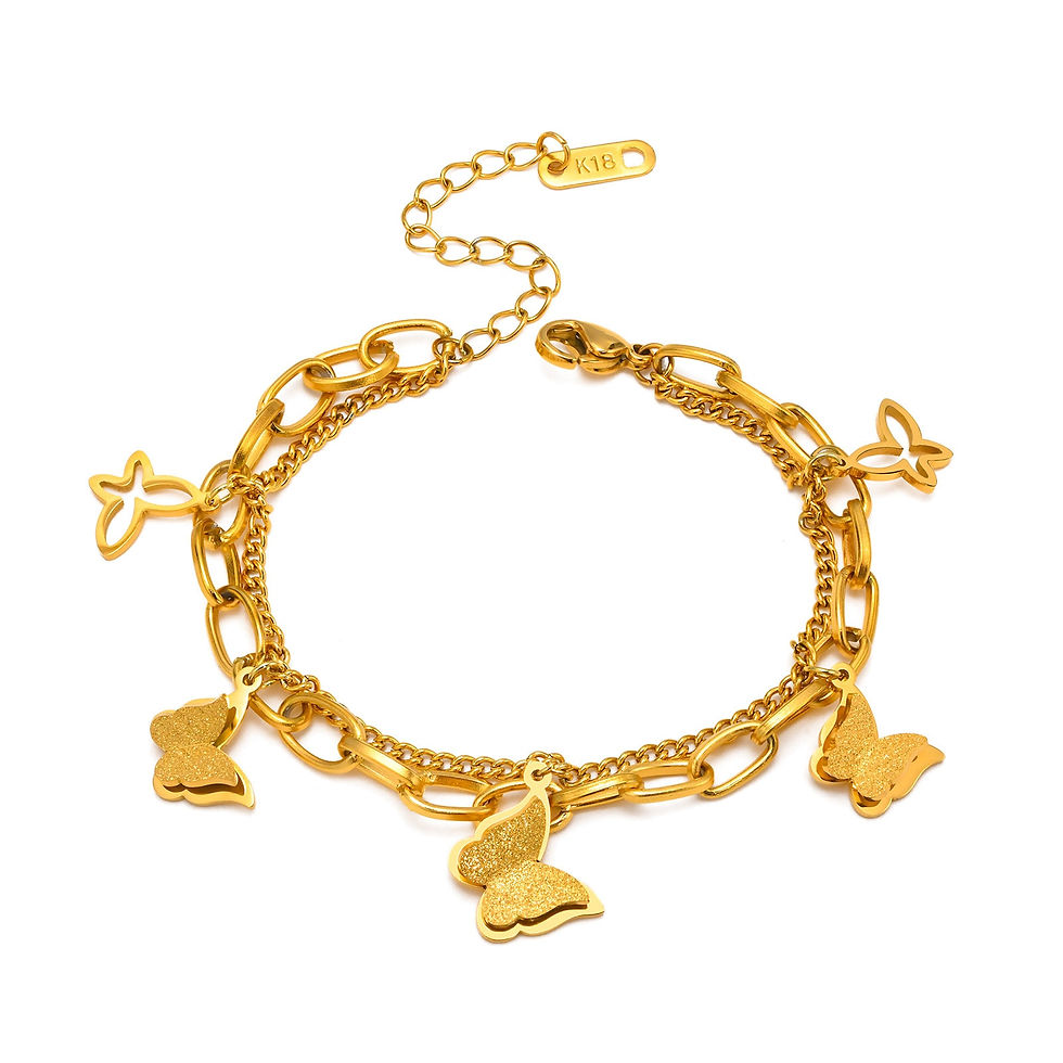 Thumbnail: Ultra Thin Chain Link Cross Bracelet Stainless Steel Women's Adj Chain Br