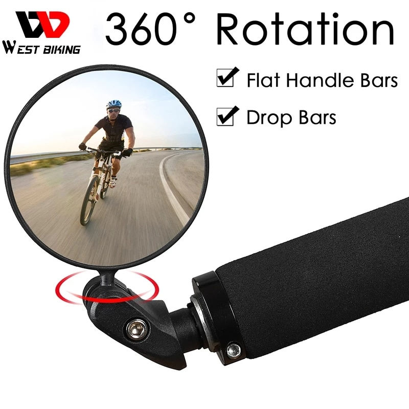 WEST BIKING Bicycle Rearview 360 Rotate Safety Adjustable Cycling Rear View 