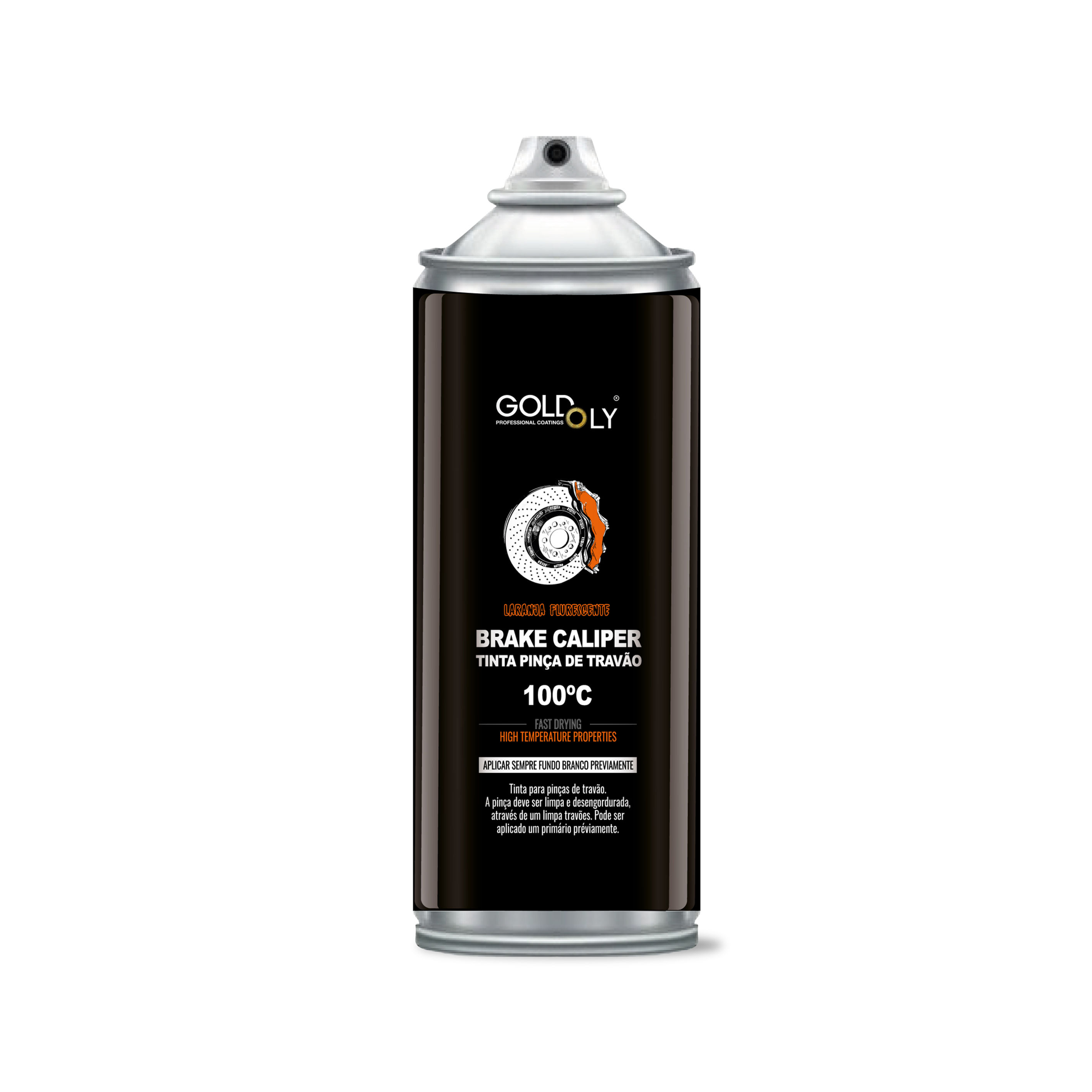 Spray Alta Temperatura Pinças de Travão Laranja Flurescente 400ml