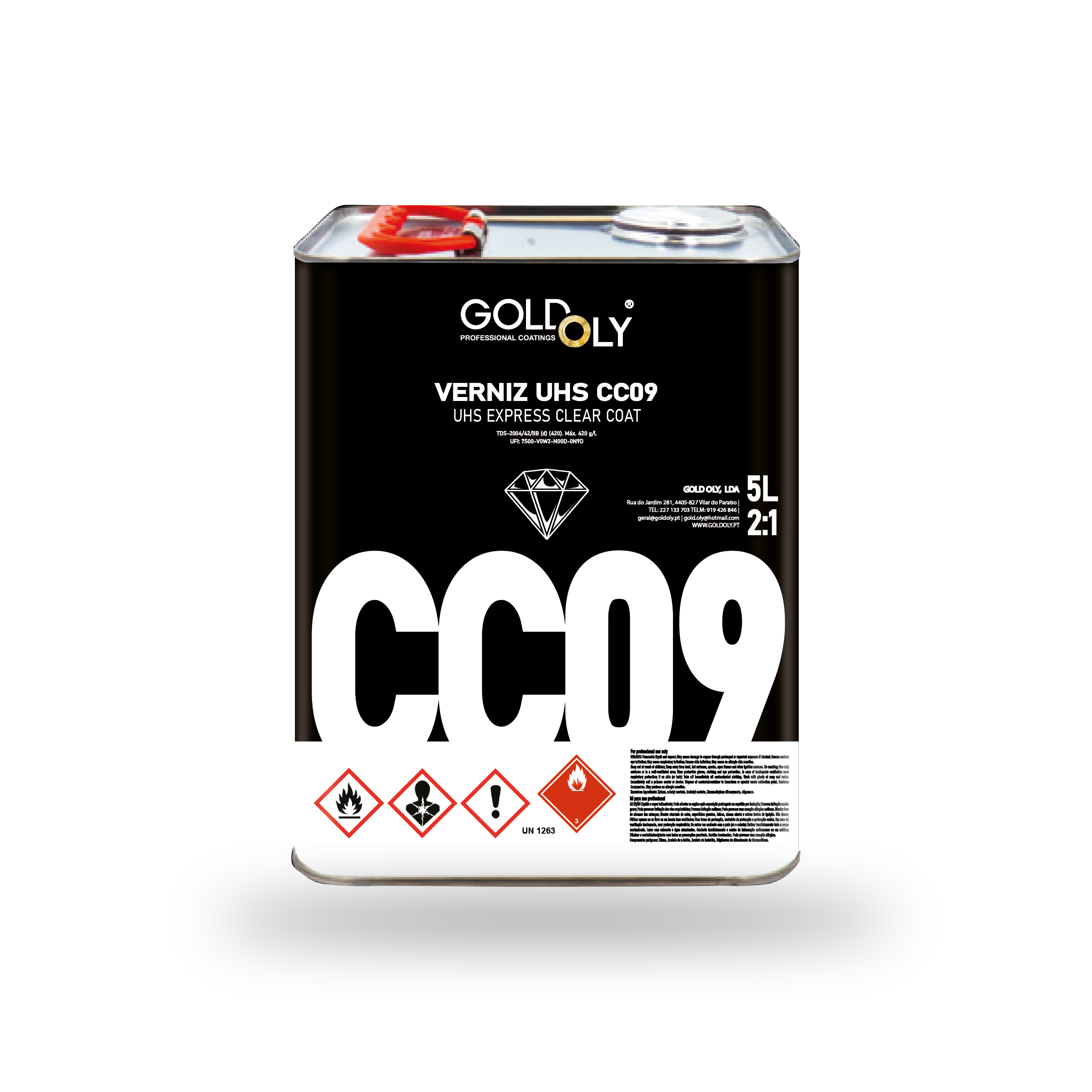 Kit Verniz UHS CC09 GOLD OLY 5L + 2,5L