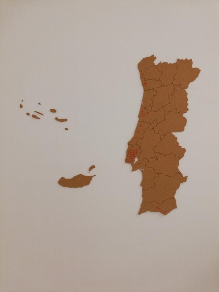 Miniatura: Mapa Portugal+ilhas em cortiça