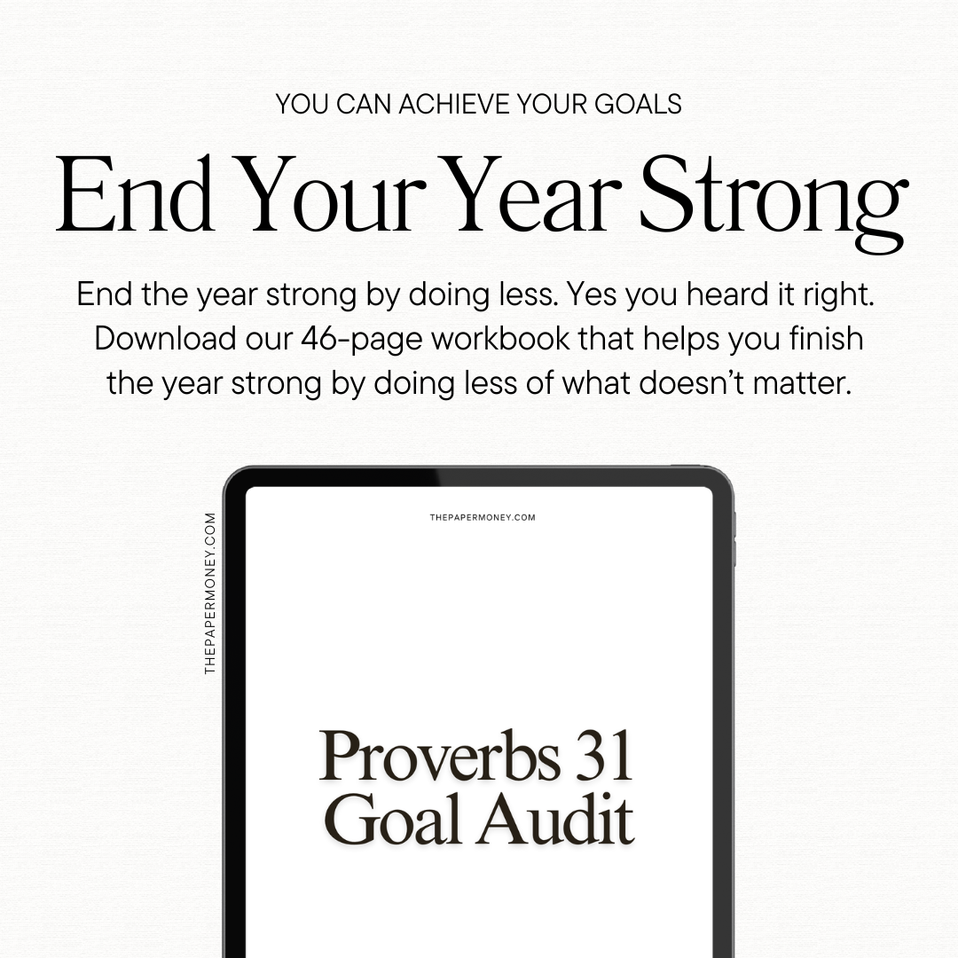 Proverbs 31 Goal Audit