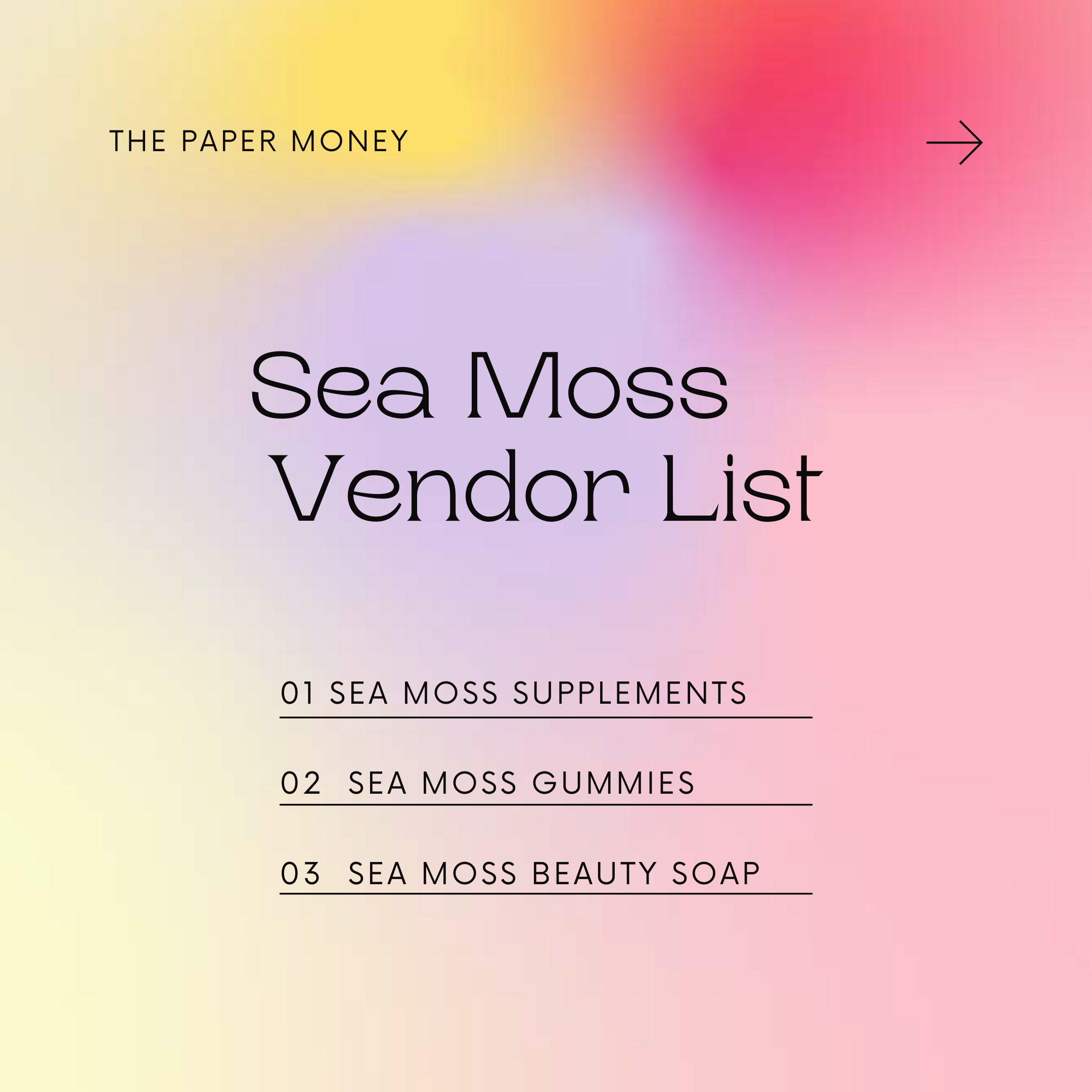 Sea Moss Vendor List