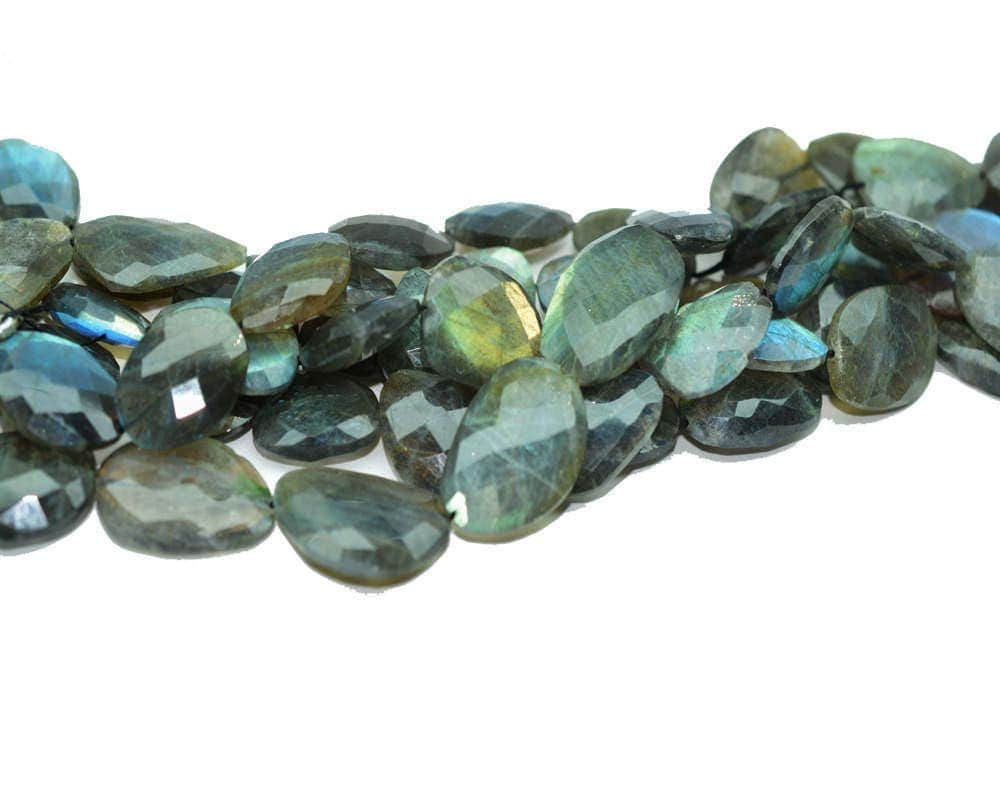 AAA Quality Natural Labradorite Nugget faceted\10 inch strand