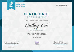 Certificate in Pet First Aid