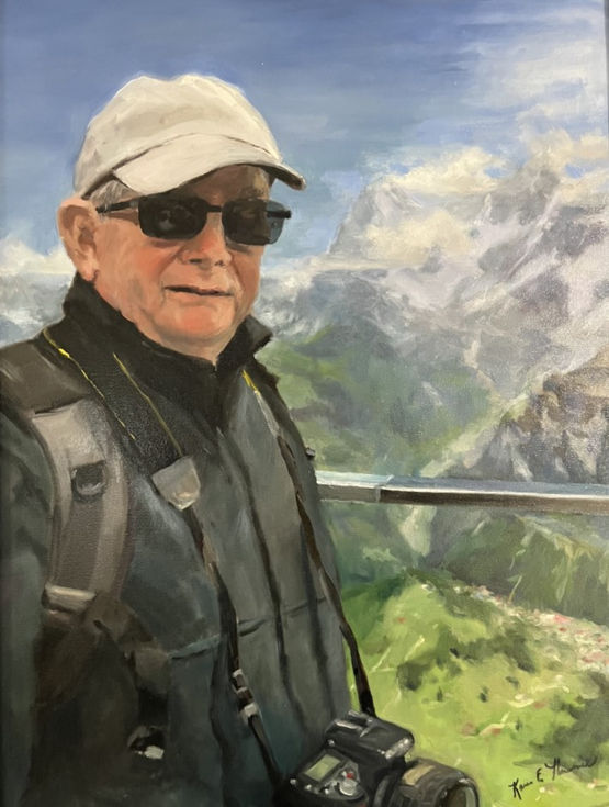 Mike at Brig. Oil on canvas, 25” x 19”, Private Collection.