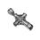 Thumbnail: Hip Hop Iced Out CZ Pendant Jewelry 14k White Gold Plated Large Cross Chain M-4