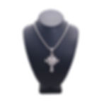 Thumbnail: Hip Hop Iced Out CZ Pendant Jewelry 14k White Gold Plated Large Cross Chain