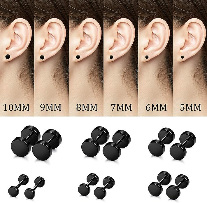 Thumbnail: Earrings Flat Back Dot Earrings Titanium Hypoallergenic