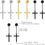 Thumbnail: Earring-Cartilage Cross Cross Earrings Hypoallergenic Earrings Unisex  Dangle Cross Earrings for Men Women