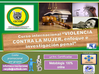CURSO ONLINE "VIOLENCIA CONTRA LA MUJER, enfoque e investigación penal"