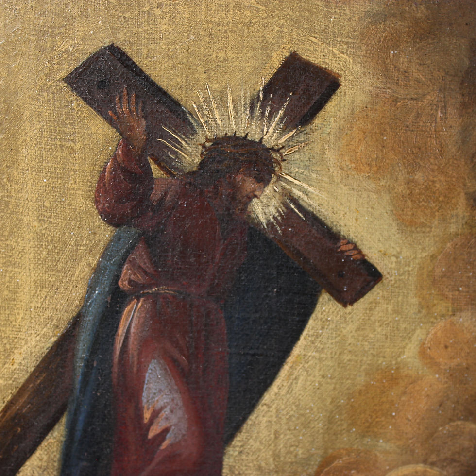 Thumbnail: St. John of the Cross, large religious painting oil on canvas, Spain 17th -18th