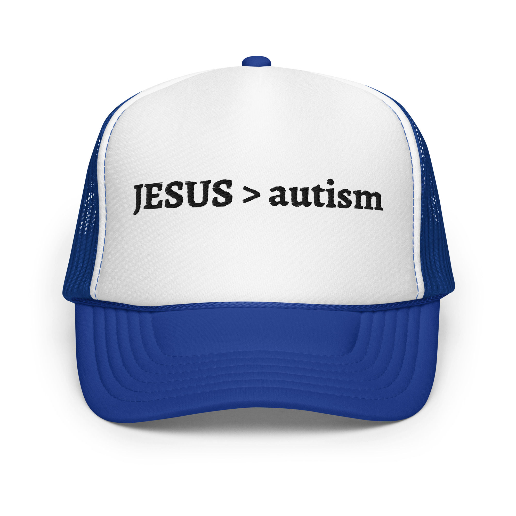 JESUS is Greater than Autism Foam trucker hat