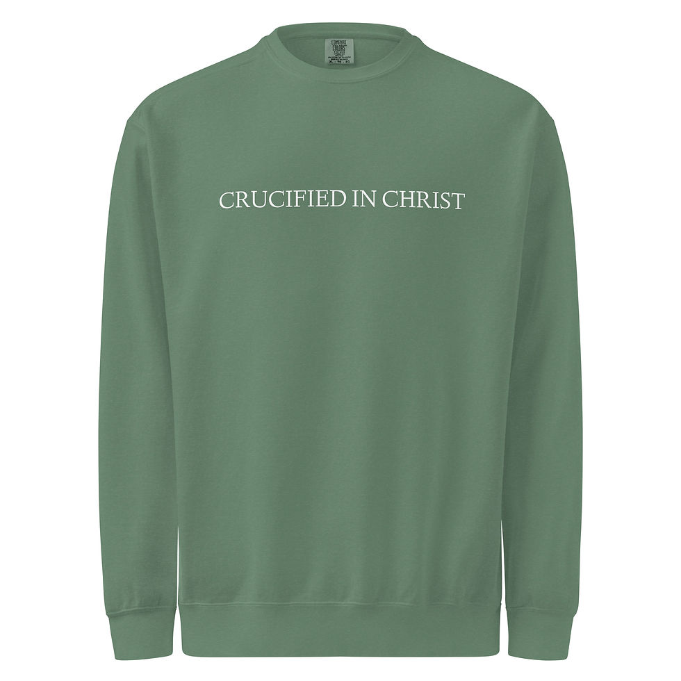 Thumbnail: Crucified in Christ Comfort Color sweatshirt