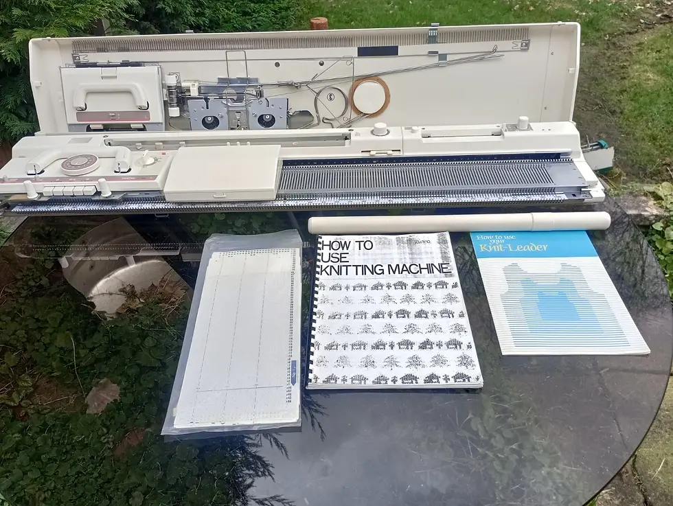 brother kh891 knitting machine 24 stitch punchcard @ 4.5mm