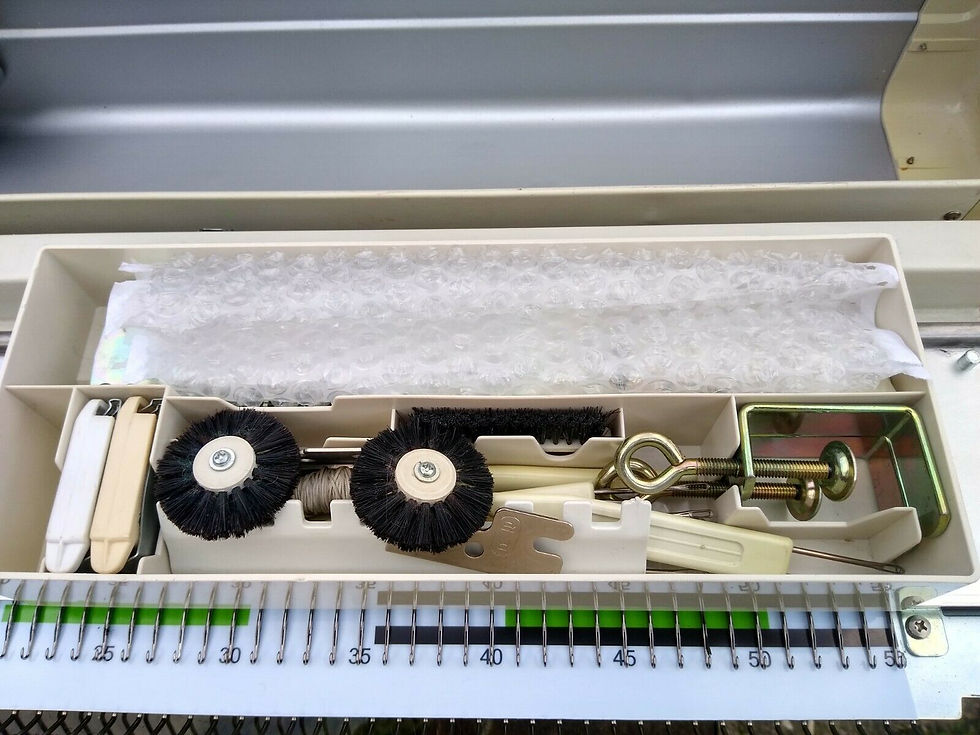 Thumbnail: knitmaster mod 151 basic chunky knitting machine fully serviced and tested 9mm
