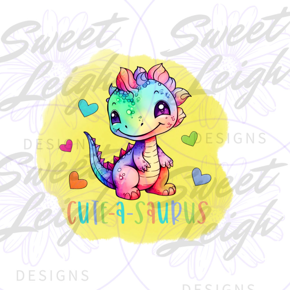 Girl Dinosaur Sublimation Design