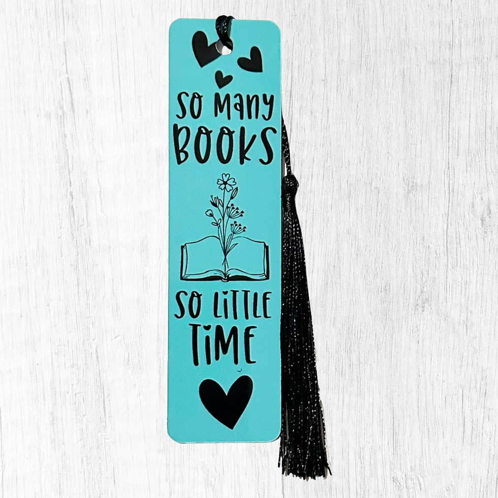 so many books so little time bookmark with hearts