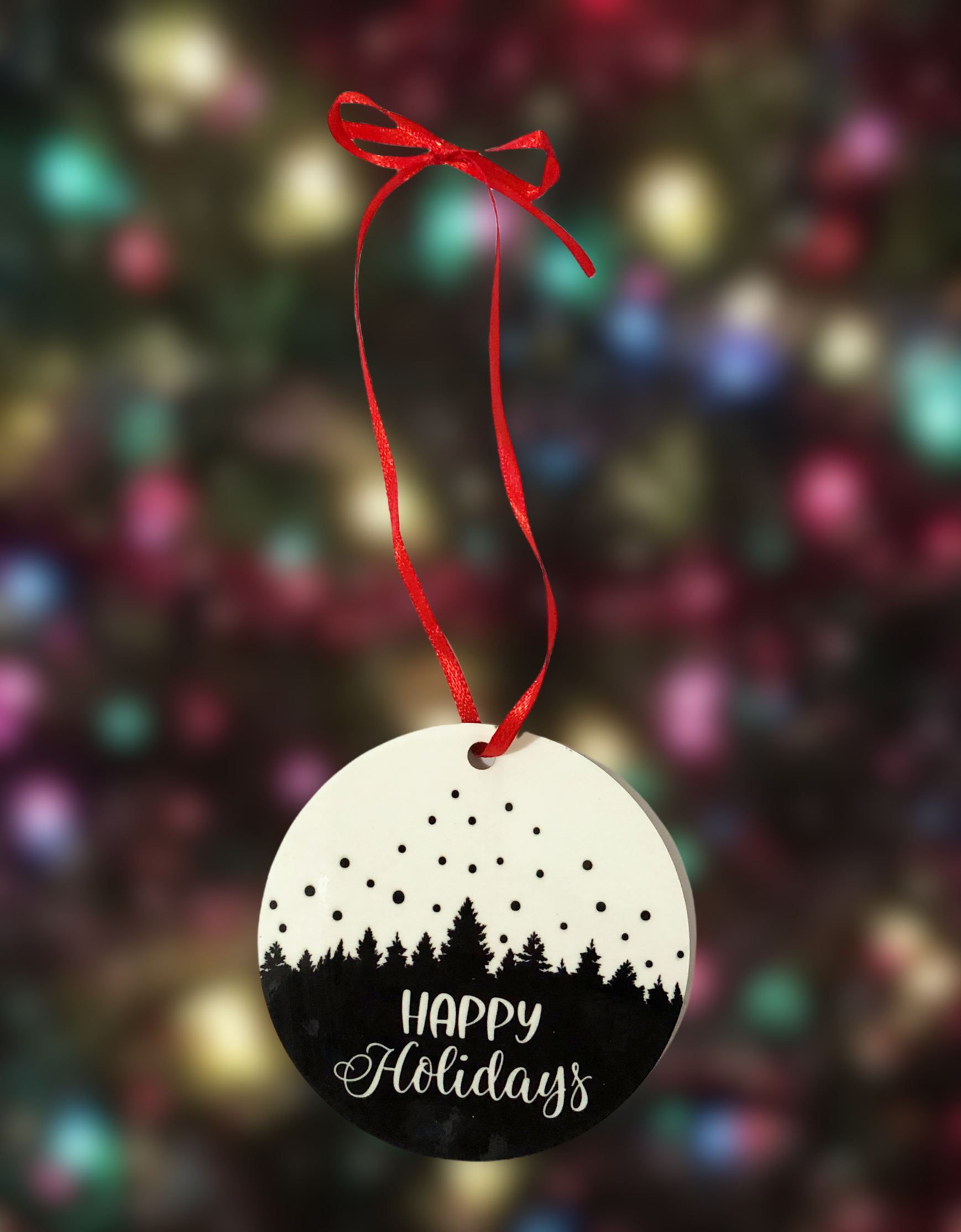 Happy Holidays Christmas Ornament