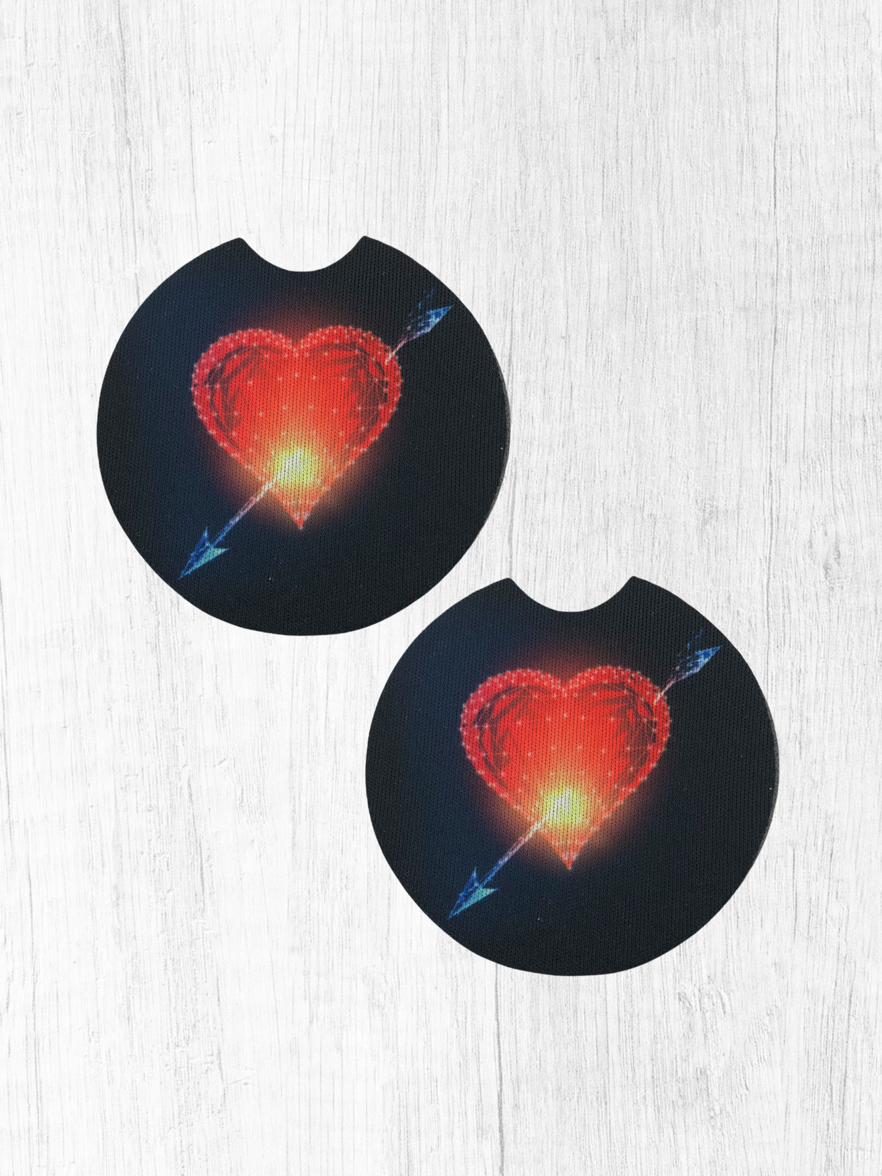 Heart Car Coaster Set