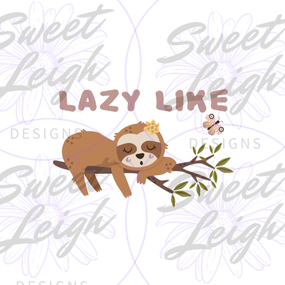 Sloth Sublimation Design