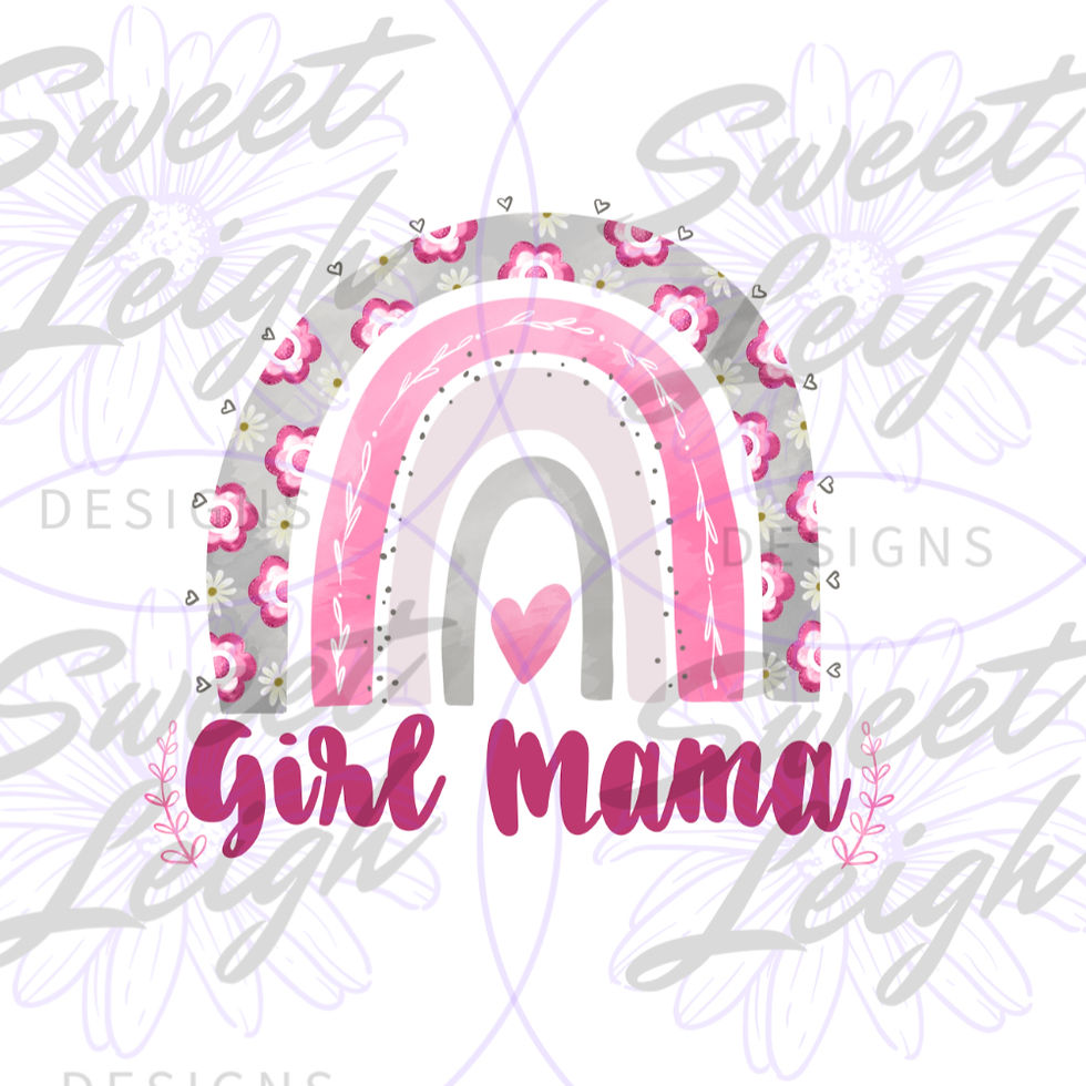 Girl Mama Sublimation Design