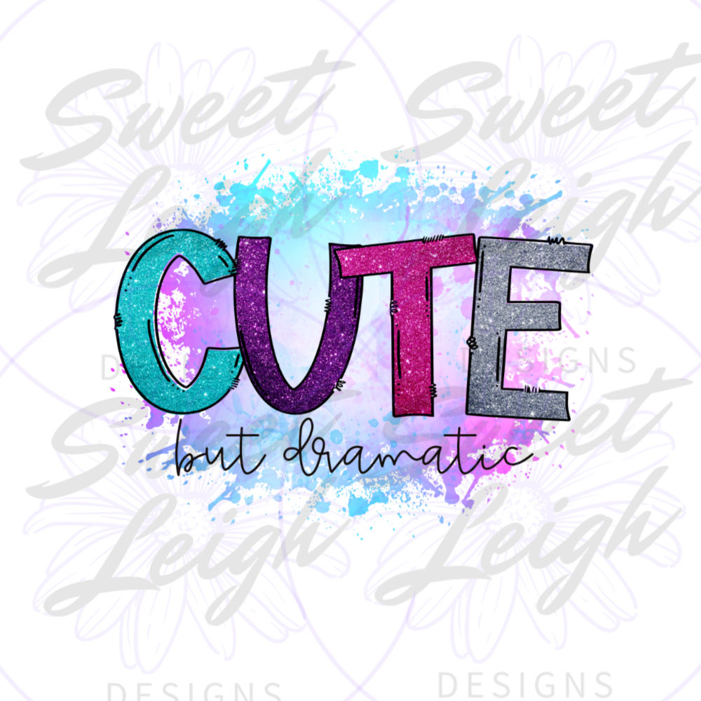 Cute But Dramatic Girl Sublimation Design