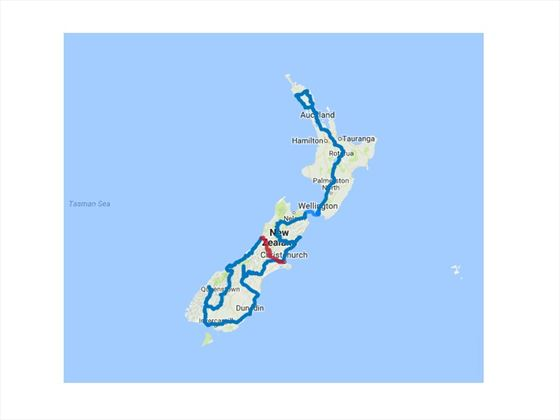 grand new zealand self drive tour map
